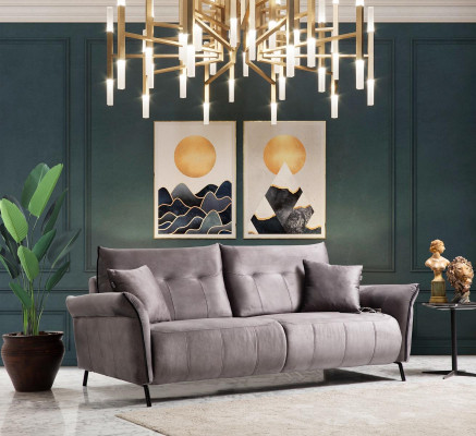 Sofa Kanapa Salon Trzyosobowa Sofa Tapicerowana Luksusowy Design Meble Nowoczesne Włókienniczy