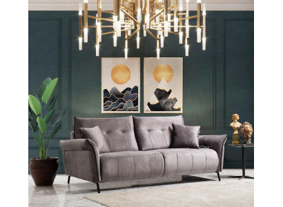 Sofa Kanapa Salon Trzyosobowa Sofa Tapicerowana Luksusowy Design Meble Nowoczesne Włókienniczy