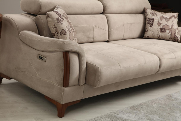 Sofa Trzyosobowa Kanapa Salon Designerskie Meble Nowoczesne Podkładka Włókienniczy