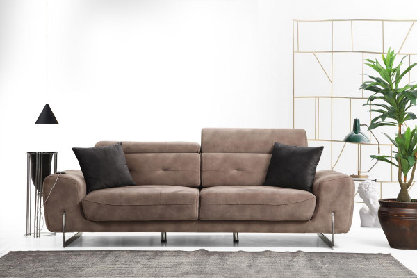 Zestaw 2-częściowy do salonu Zestaw sofowy trzyosobowa sofa kanapa nowoczesny Fotel Włókienniczy