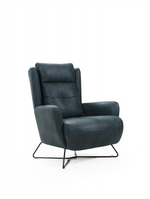 Nowoczesny Czarny Fotel Salon Designerski Meble Wypoczynkowe Włókienniczy Podkładka Materiał