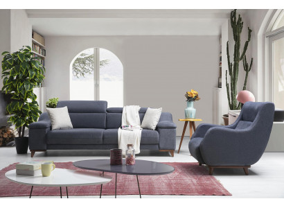 Kompletna Sofa Do Salonu Dwuczęściowa Trzyosobowa Nowoczesna Fotel Włókienniczy New Meble Couch