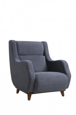 Szary Fotel Nowoczesny Siedziba Salon Meble tapicerowane Włókienniczy Meble Design