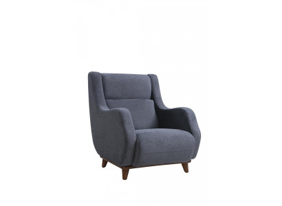 Szary Fotel Nowoczesny Siedziba Salon Meble tapicerowane Włókienniczy Meble Design
