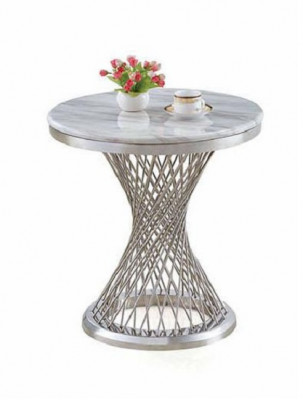 Okrągły Stolik kawowy Stal nierdzewna Luxury Meble Living Room Okrągłe