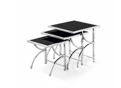 stolik kawowy Stal bezpieczeństwa Design 3x stolik kawowy Sofa Kanapa Gazeta Tabela