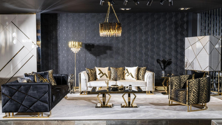 Sofa 3 Siedziba Sofy Siedziba Design Kanapa Trzyosobowa Luksusowe Meble Styl Nowoczesny