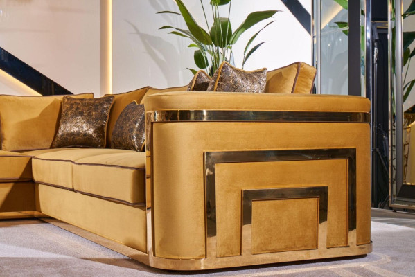 Narożniki Meble Materiał Żywy krajobraz Narożnikowa kanapa Sofa w kształcie litery L Zestaw narożny