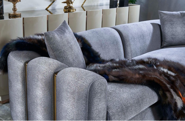 Zestaw sofowy 3+3+1 Siedziba stolik kawowy Zestaw Sofa Podkładka Kanapa 4-częściowa. ustawić
