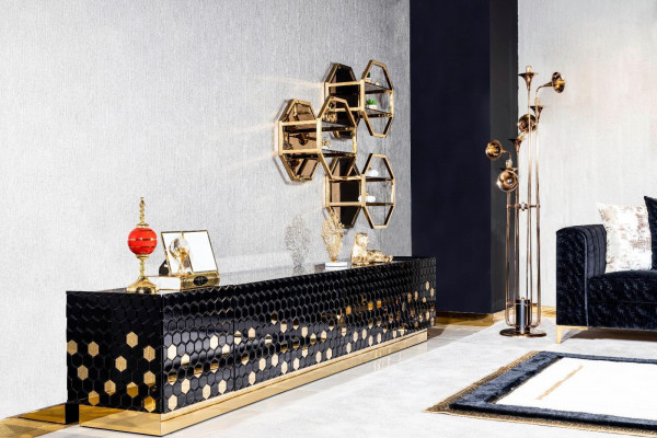 Stół obiadowy 6 krzeseł Kredens stoły do ​​jadalni Tabela stoły Krzesło Ustawić Grupa 6-częściowa