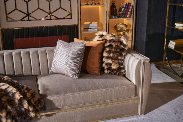 Luksusowy Zestaw Beżowy Zestaw sofowy 3+3+1 miejsce do siedzenia stolik kawowy Sofa Fotel Sofy 5szt