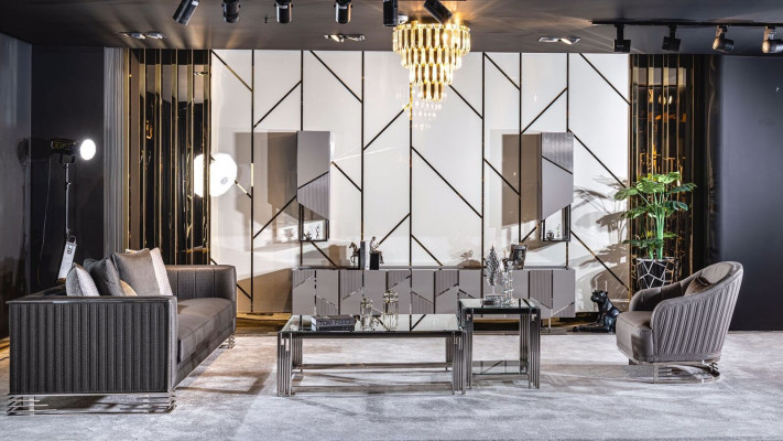 stojak TV + 2x półki kredens rtv szafka salon Drewno Modern Nowy