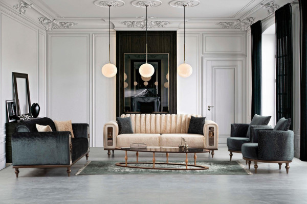Okrągłe Fotel Luxury Podkładka Design Włókienniczy 1 miejsce siedzące Jednoosobowe Meble Meble