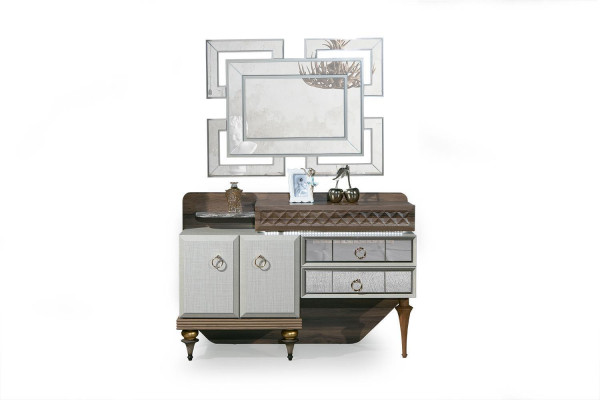 Meble Sypialnia Design Toaletka Lustro Drewno Kredens konsola