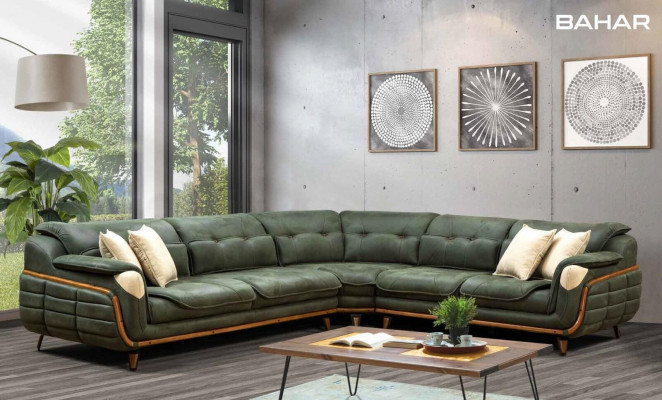 Design Narożnikowa kanapa Tapicerka kanapy w kształcie litery L luksusowy salon w delikatnym stylu