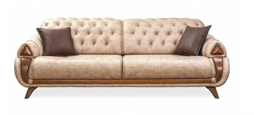 Sofa 3 miejsce do siedzenia Sofy Skóra Trzyosobowa Podkładka Design Living Room Meble