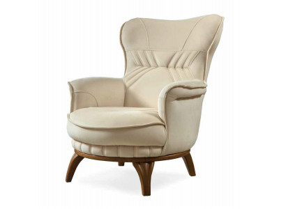 Fotel Luxury Design Włókienniczy Salon Meble Wypoczynkowe w Stylu Klasycznym