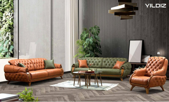 Zestaw sofowy 3+3 miejsce do siedzenia Sofa Kanapy Sofy Luksusowa Grupa Ustawić 2-częściowy