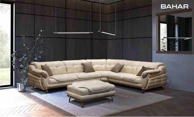 Narożnikowa kanapa Włókiennicza sofa w kształcie litery L Żywy krajobraz Podkładka kanapy kanapy