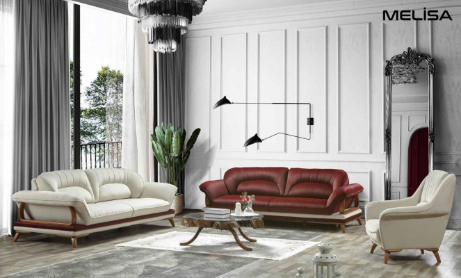 Luksusowy Zestaw Ustaw Zestaw sofowy 3+3+1 miejsce do siedzenia Sofa Fotel 3-częściowy. zestawy