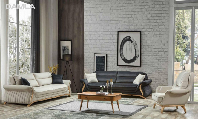 Design Zestaw sofowy Podkładka Sofa Fotel Zestaw Ustawić 3+3+1 3 szt. ustawić