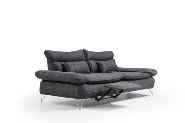 Zestaw sofowy 3+3+1+1 miejsce do siedzenia Ustawić Czarny Sofa Fotel Zestaw Sof 4szt