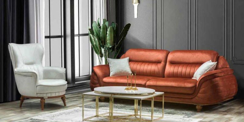 Fotel Luxury Design Włókienniczy Pokój dzienny Meble Lounge w stylu klasycznym