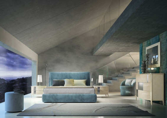 Designerskie łóżko Podkładka Design Luksusowe podwójne łóżko hotelowe Sleep Pokój