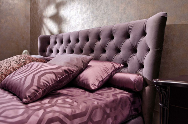 Łóżko Podkładka Design Luxury Double Hotel bed Sleep Pokój Luxury Purple