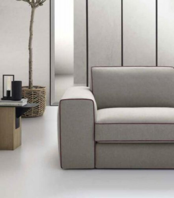 Materiałowa kanapa w kształcie litery L Żywy krajobraz Narożnikowa kanapa Sofa Modern Design Focus alfitalia