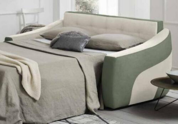 Designerska Sofa 2 miejsce do siedzenia Sofa Tkaninowa Rozkładana Dwuosobowa Meble Włoskie Nowa