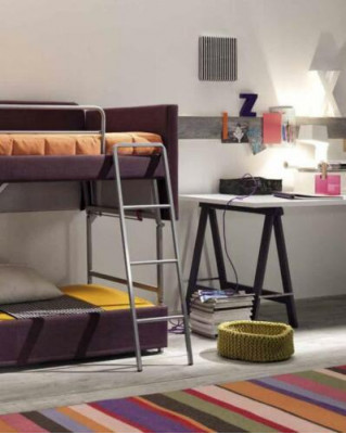 Sofa Łóżko na poddaszu Kanapa Podwójne łóżko piętrowe Sofy Sofy Wielofunkcyjna Kanapa Trzyosobowa