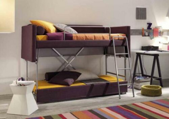 Sofa Łóżko na poddaszu Kanapa Podwójne łóżko piętrowe Sofy Sofy Wielofunkcyjna Kanapa Trzyosobowa