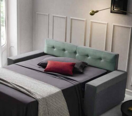 Sofa tekstylna do salonu szara dwuosobowa designerska sofa Podkładka sofy 2 miejsce do siedzenia Nowość