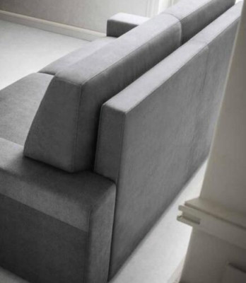 Sofa tekstylna do salonu szara dwuosobowa designerska sofa Podkładka sofy 2 miejsce do siedzenia Nowość