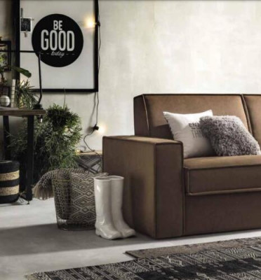 Sofa rozkładana sofa 2 miejsce siedzące dwuosobowa sofa tekstylna salon Włoskie Meble Nowe