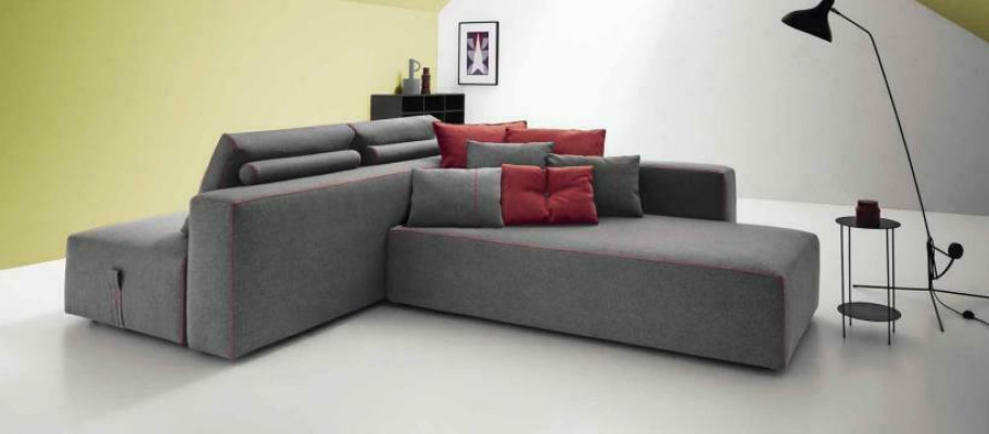 Sofa L-Shape Włókienniczy Kanapa Narożnik tapicerowana Siedziba sofa salonowa nowoczesna alfitalia