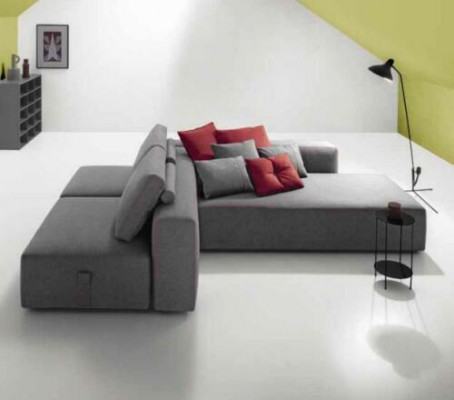 Sofa L-Shape Włókienniczy Kanapa Narożnik tapicerowana Siedziba sofa salonowa nowoczesna alfitalia