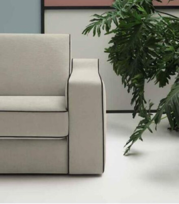 Design Włókienniczy Modern Couch Luxury Narożnikowa kanapa Meble w kształcie litery L Podkładka Beige alfitalia