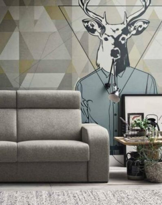 Nowoczesna luksusowa sofa 2 miejsce do siedzenia Meble do salonu szara Włókienniczy Alfitalia