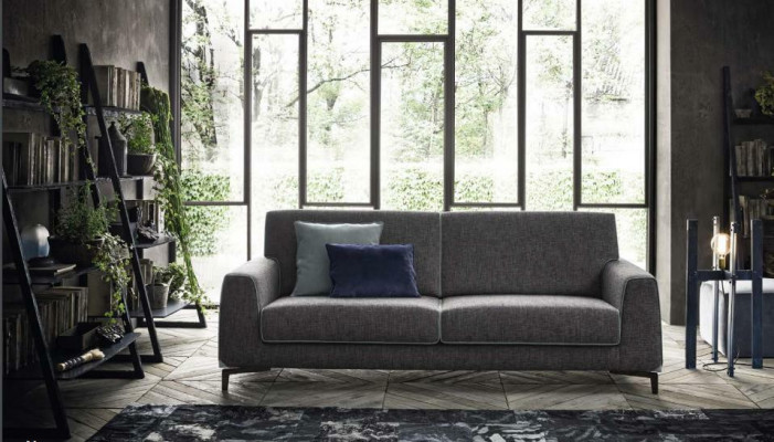 Design Szara Sofa 3 miejsce do siedzenia Nowoczesna Materiałowa Sofa Podkładka Sofy Luksusowe alfitalia