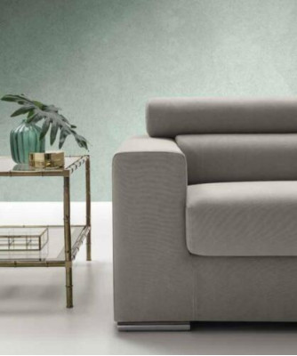 Sofa 3 miejsce do siedzenia Sofa Modern Luxury Podkładka Siedziba Sofa Włókienniczy Grey Material alfitalia
