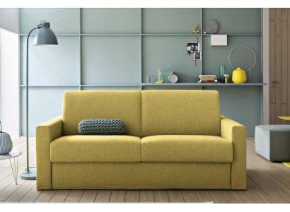 Dwuosobowa designerska sofa 2 miejsce do siedzenia Sofa materiałowa żółta rozkładana Włoskie Meble