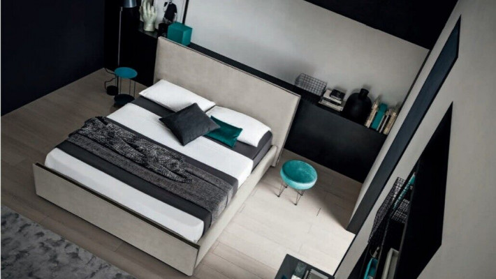 Italian Meble Design Łóżko Sypialnia łóżko Skóra Hotel Luxury Podkładka Nowość