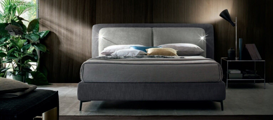 Double Hotel bed Sypialnia Włókienniczy Łóżko Podkładka Design Luxury Drewno Włochy