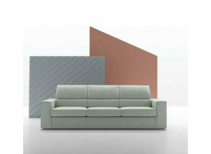Sofa Modern Luxury Design 3 miejsce do siedzenia Meble Podkładka Light Green Włókienniczy Drewno alfitalia