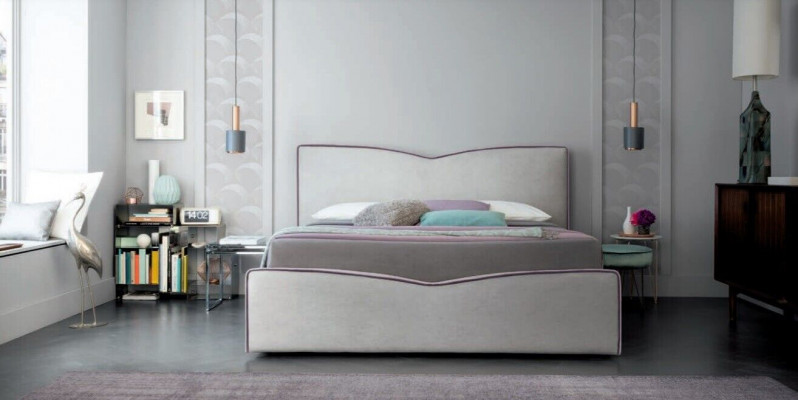 Podwójne łóżko 200x200cm Designerskie Łóżko Podwójne łóżka New Modern Hotel Skóra Materiał