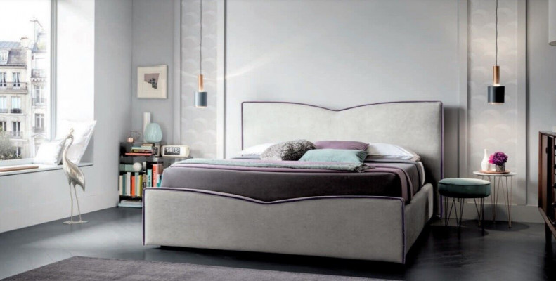 Podwójne łóżko 200x200cm Designerskie Łóżko Podwójne łóżka New Modern Hotel Skóra Materiał