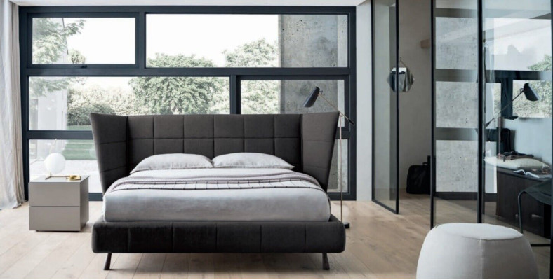 Luksusowe łóżko Design 160 x 200cm Dubai Double Hotel Drewno Sypialnia Łóżko