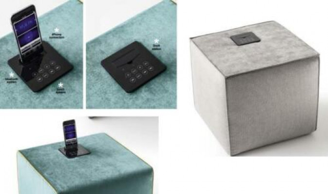 Stołek stacja ładująca do telefonu komórkowego pufa Stołek podnóżek